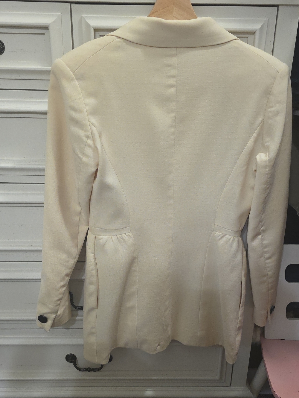 Adam Lippes Cream Single-Button Blazer - Picture 5 of 7